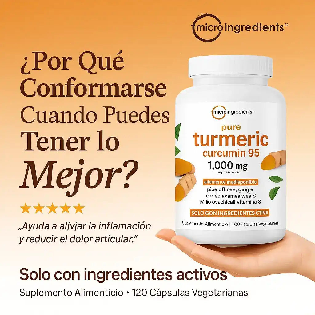 Turmeric Curcumin 95%: El antiinflamatorio mas potente  🔥