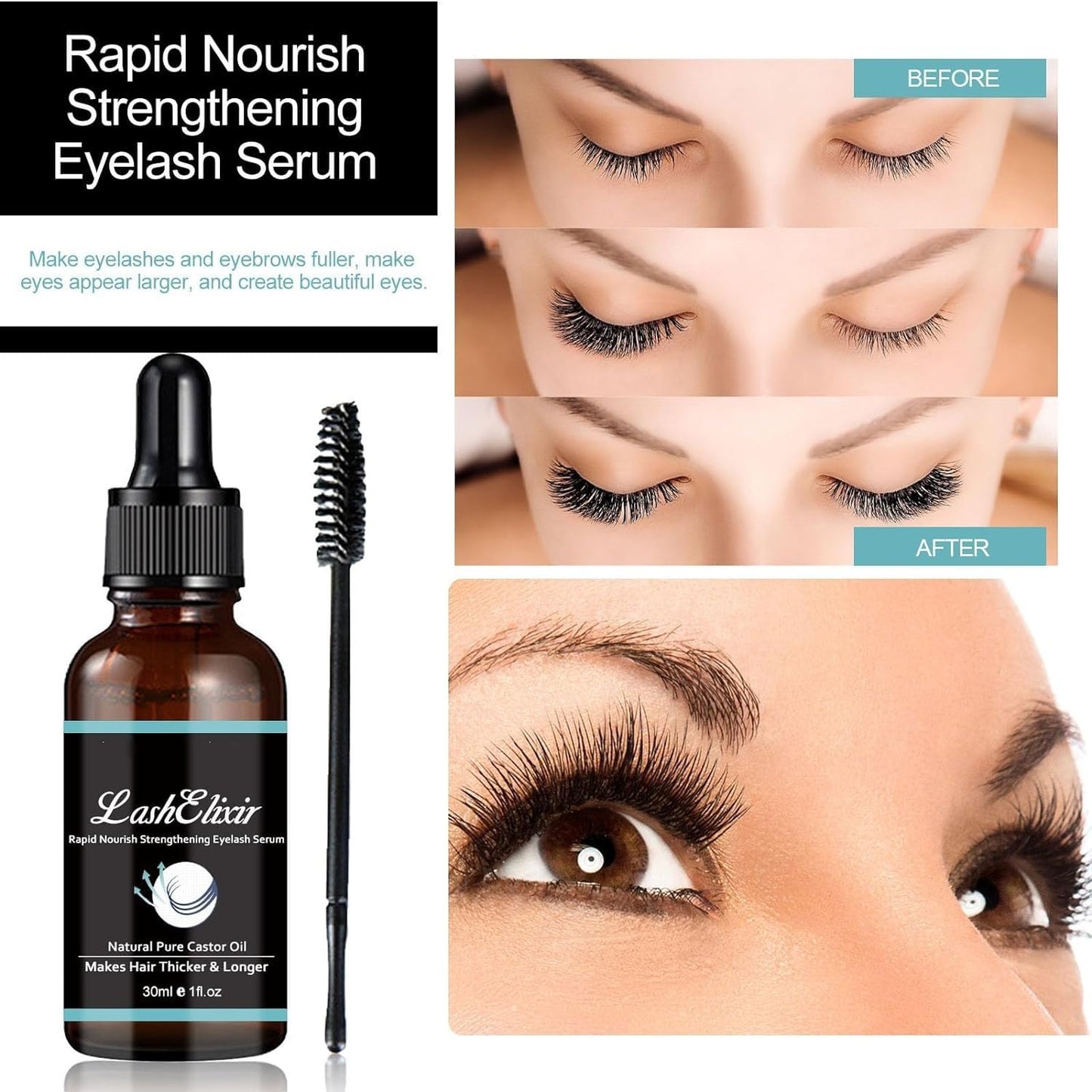 SERUM LASH ELIXIR - ALARGAMIENTO DE PESTAÑAS Y CEJAS - -Últimas 7 Unidades 🔥