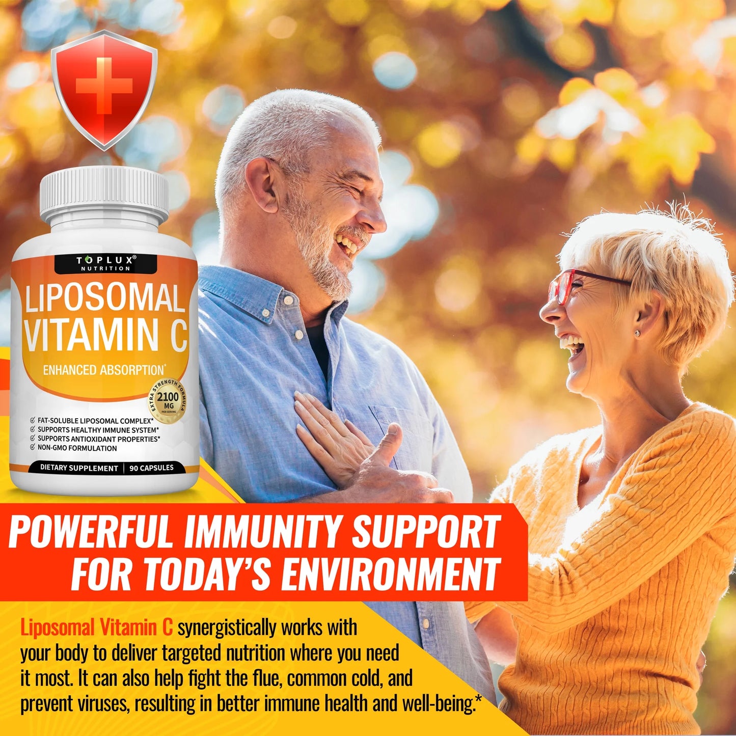 🔥 Toplux Nutrition - Vitamina C Liposomal (2100 mg - 90 Cápsulas) 🔥