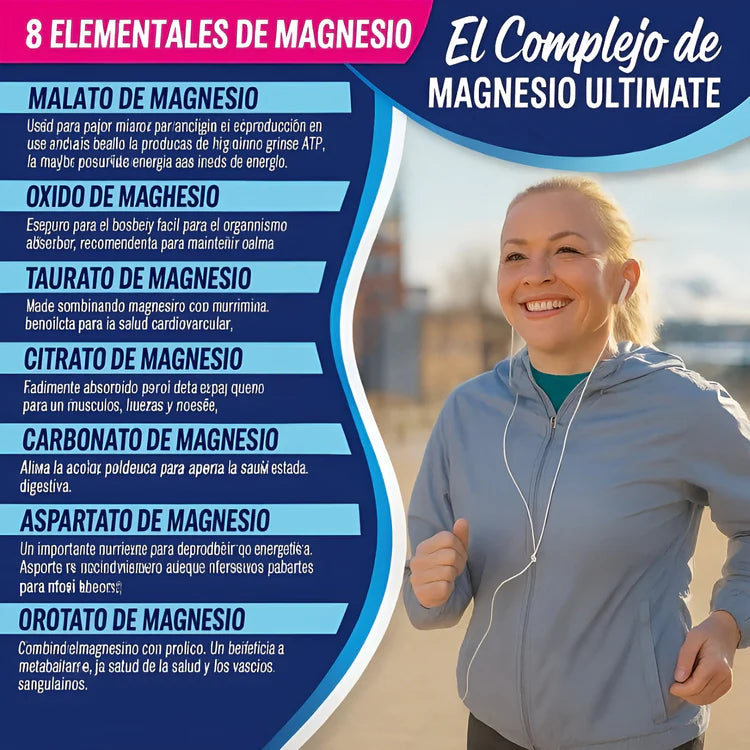 MAGNESIUM COMPLEX™- 8 EN 1 / 90 capsulas -Últimas 7 Unidades 🔥