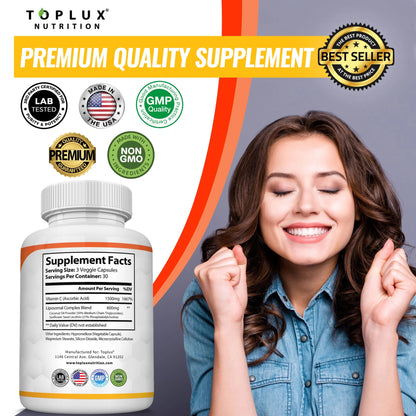 🔥 Toplux Nutrition - Vitamina C Liposomal (2100 mg - 90 Cápsulas) 🔥